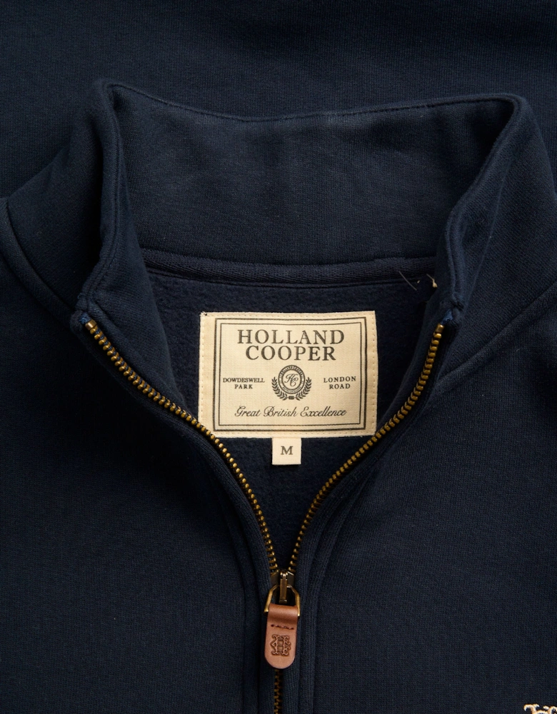 HOLLAND COOPER QUARTER ZIP SWEATSHIRT NAVY
