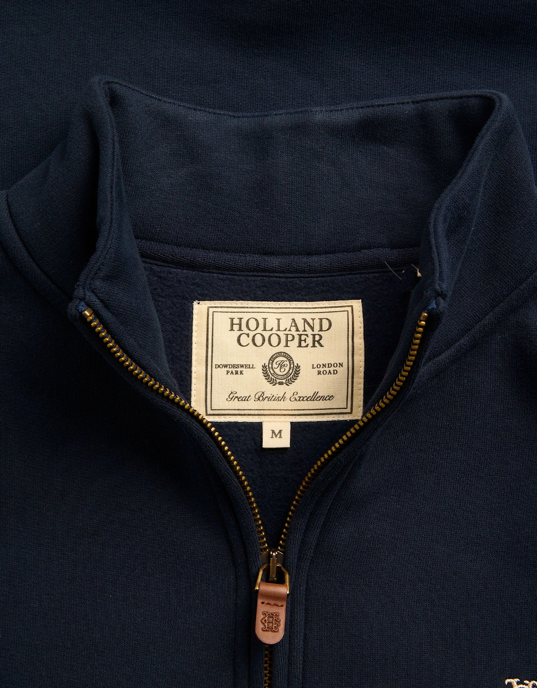 HOLLAND COOPER QUARTER ZIP SWEATSHIRT NAVY