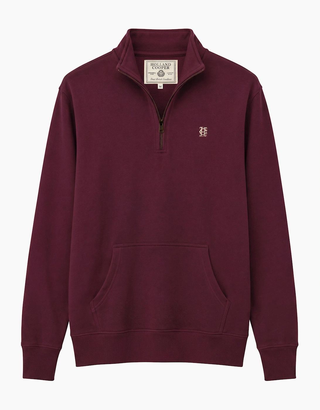 HOLLAND COOPER QUARTER ZIP SWEATSHIRT MULBERRY