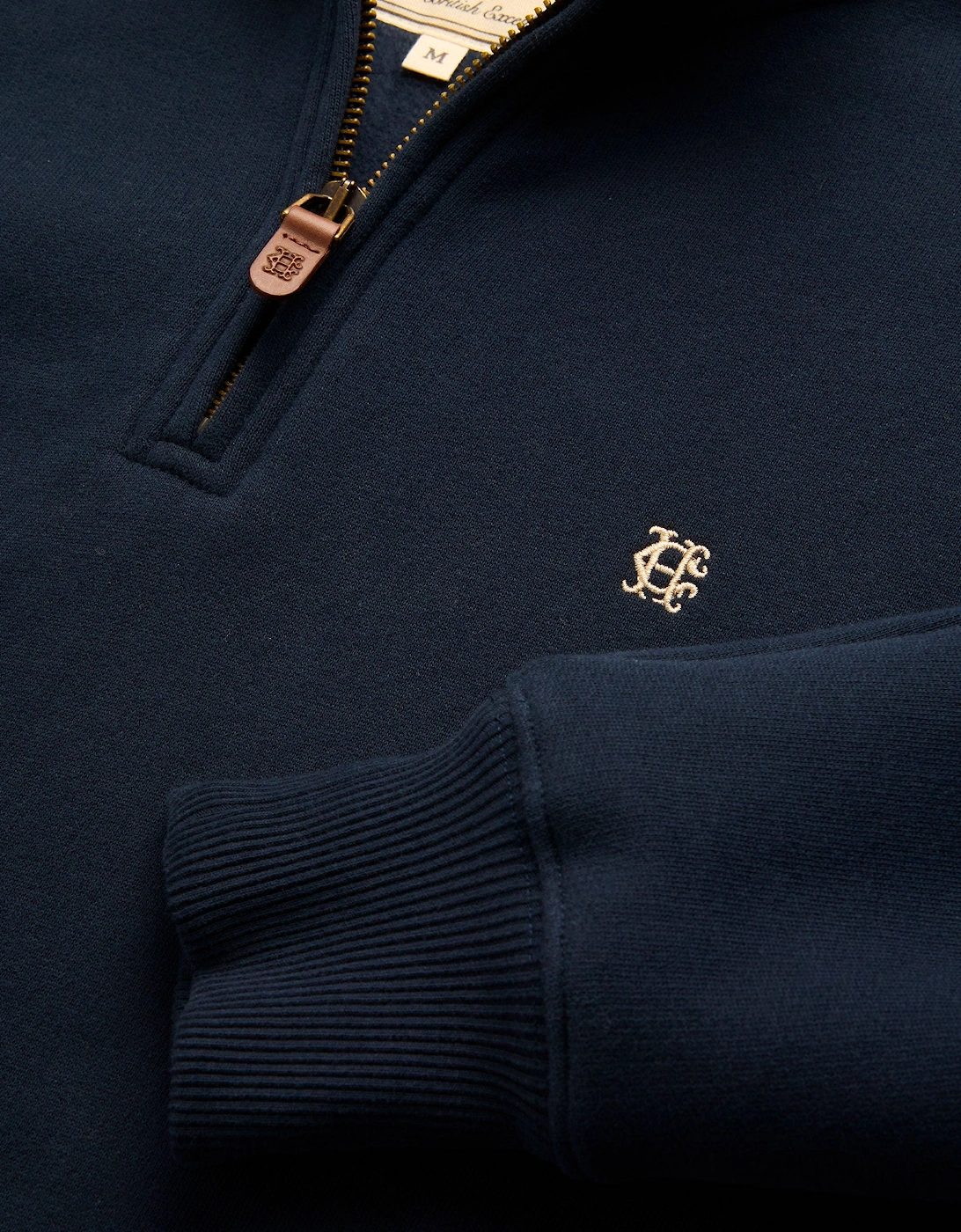 HOLLAND COOPER QUARTER ZIP SWEATSHIRT NAVY