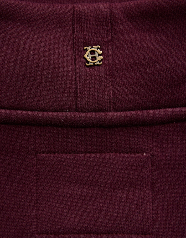 HOLLAND COOPER QUARTER ZIP SWEATSHIRT MULBERRY