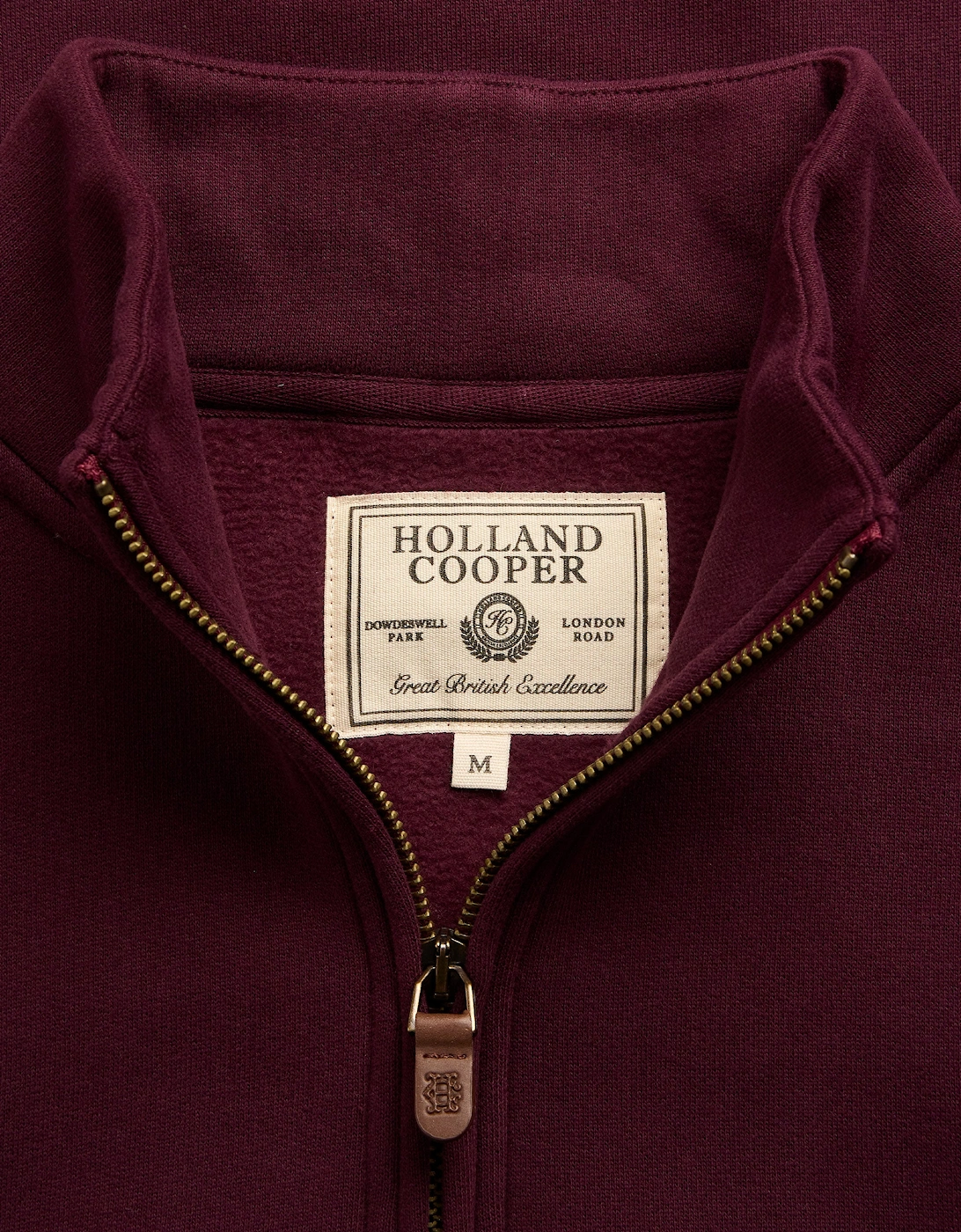 HOLLAND COOPER QUARTER ZIP SWEATSHIRT MULBERRY