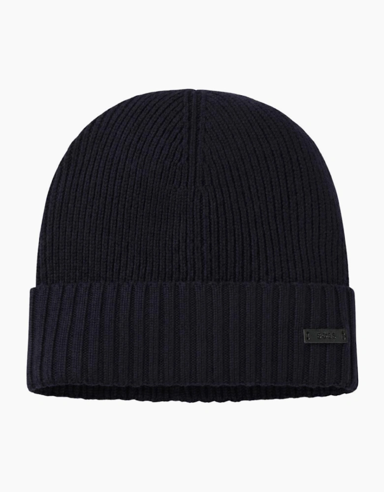 Fati Virgin Wool Navy Beanie