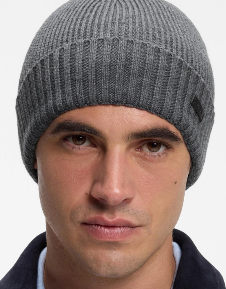 Fati Virgin Wool Grey Beanie