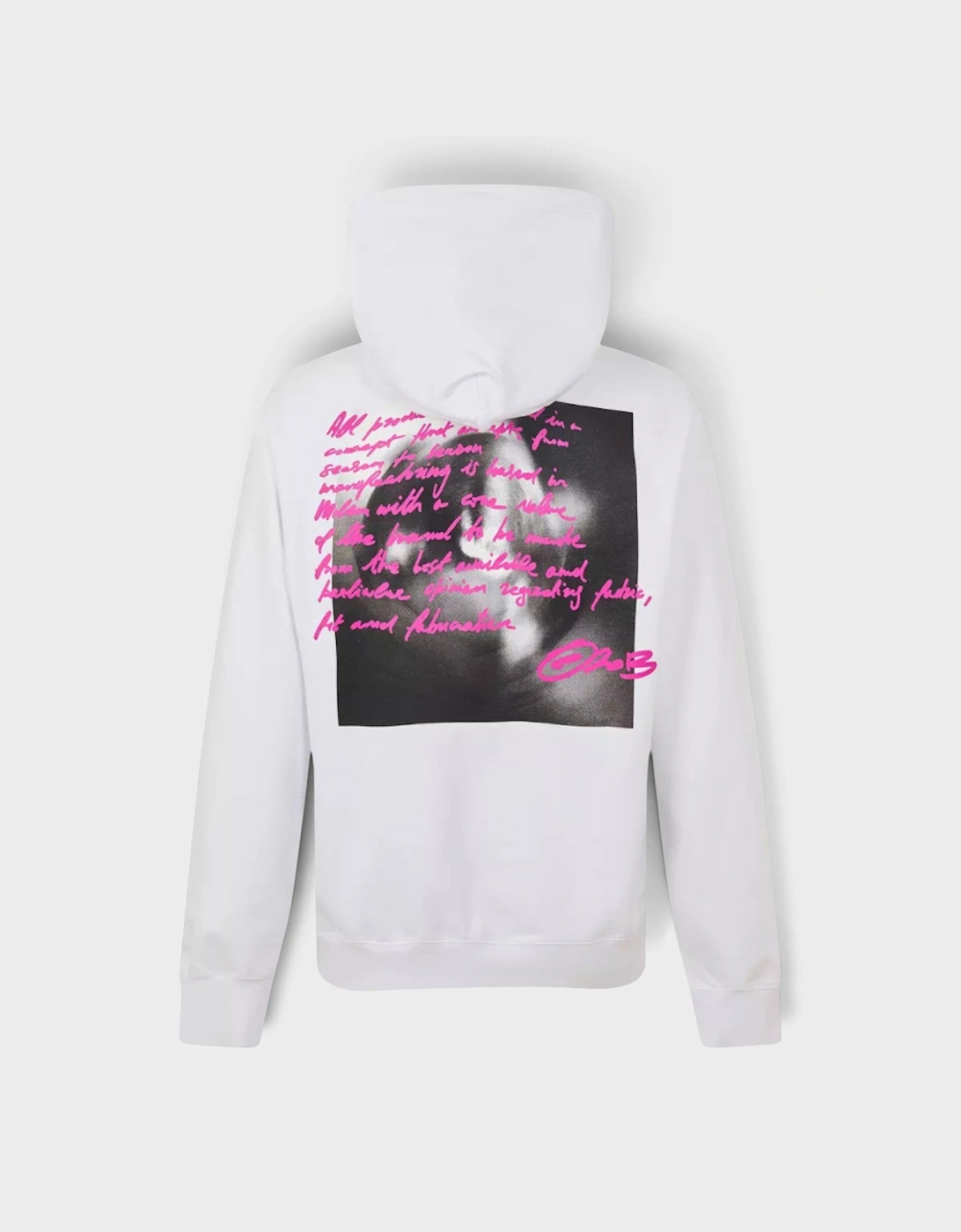 Logo Print Hoodie White