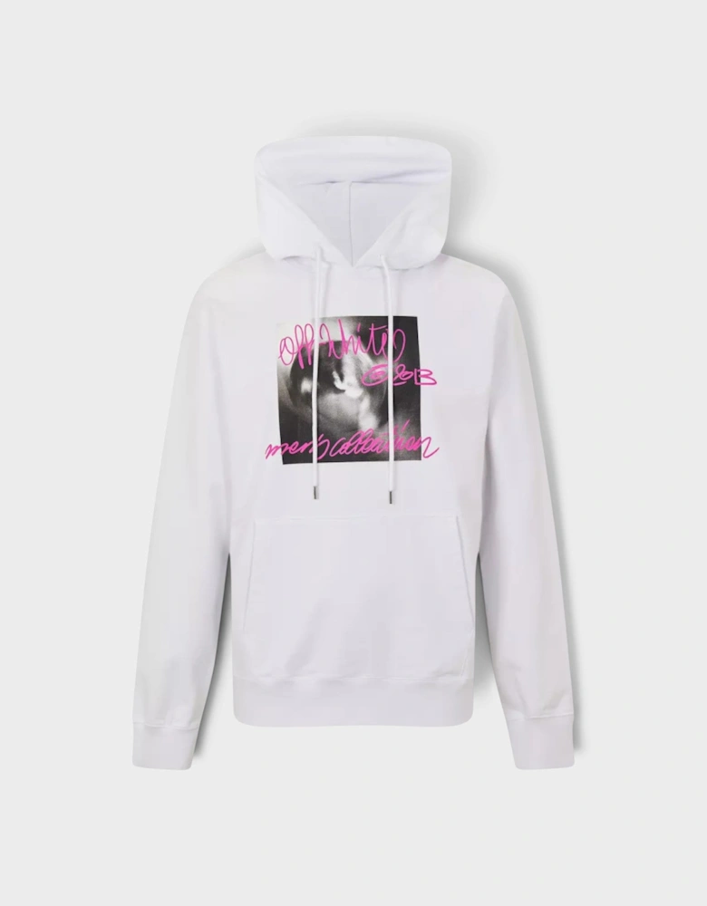 Logo Print Hoodie White