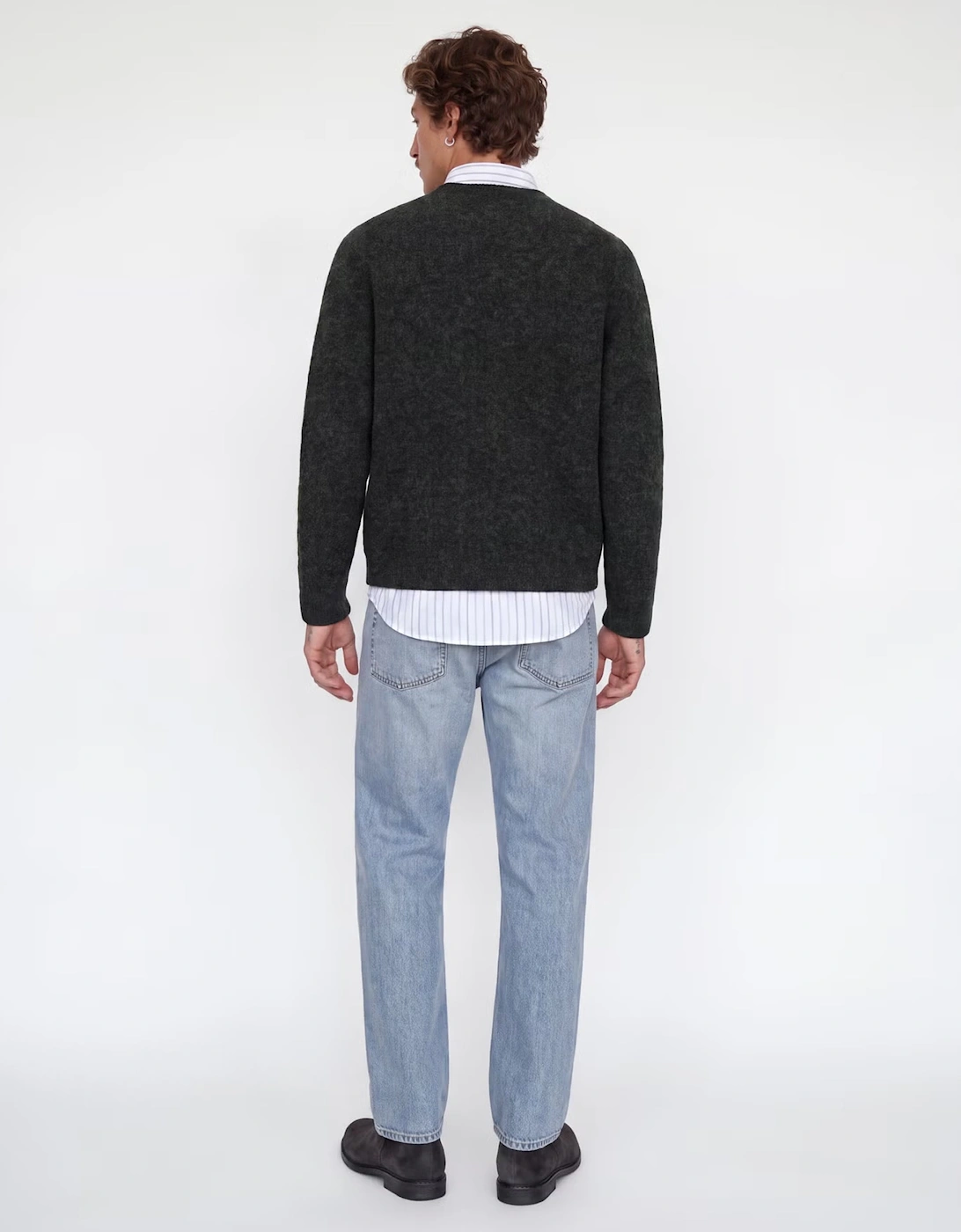 Jack & Jones JPRBlasimon souffle knit crew jumper MEDIUM GREY MELANGE