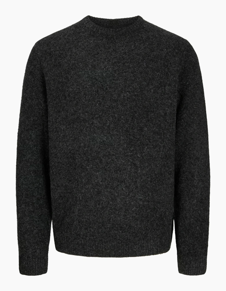 Jack & Jones JPRBlasimon souffle knit crew jumper MEDIUM GREY MELANGE