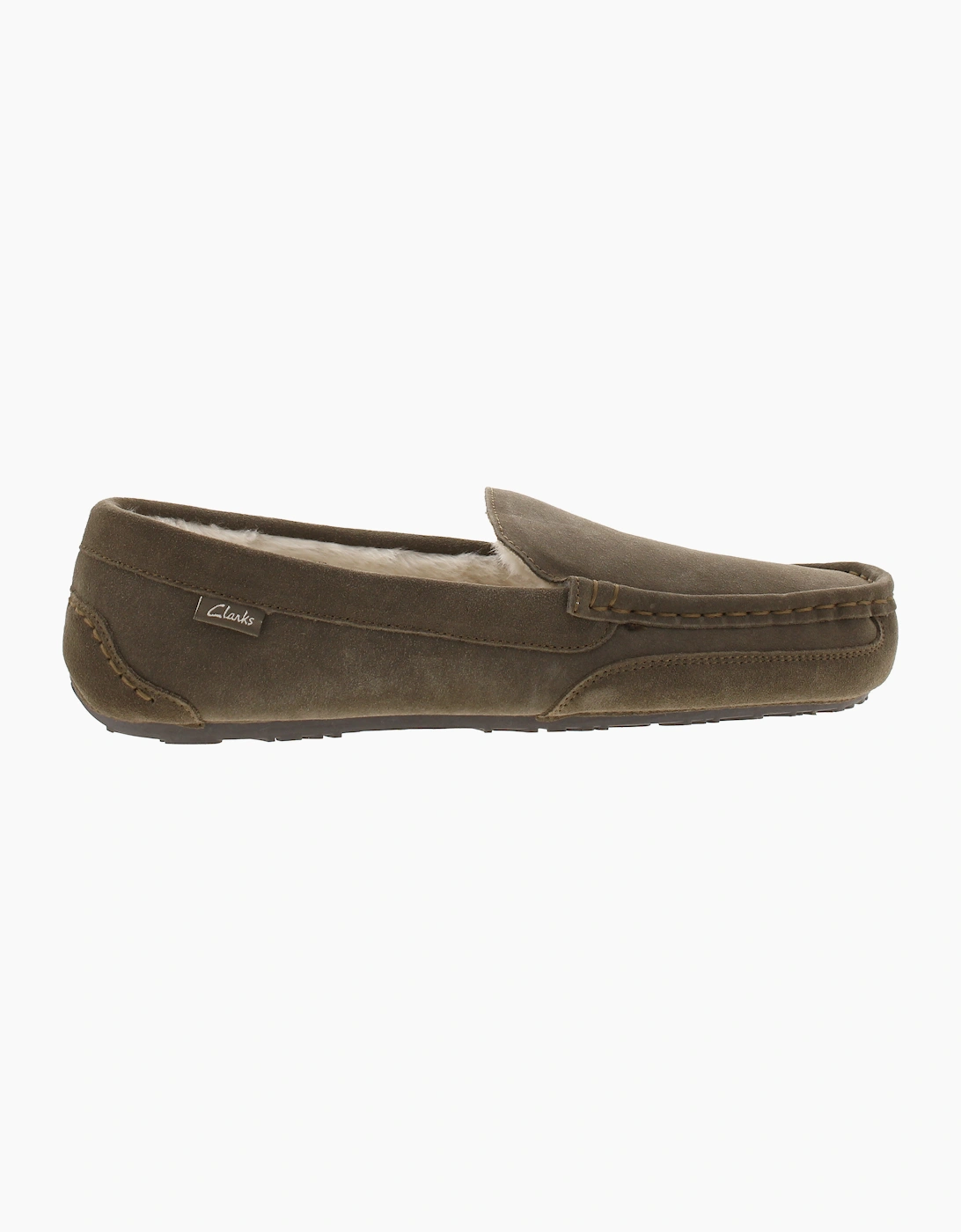 Clarks Mens Moccasin Slipper Waxby Chale Slip On mushroom UK Size