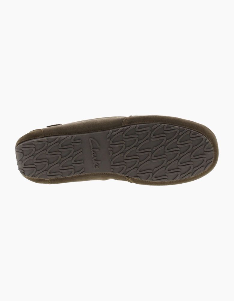 Clarks Mens Moccasin Slipper Waxby Chale Slip On mushroom UK Size