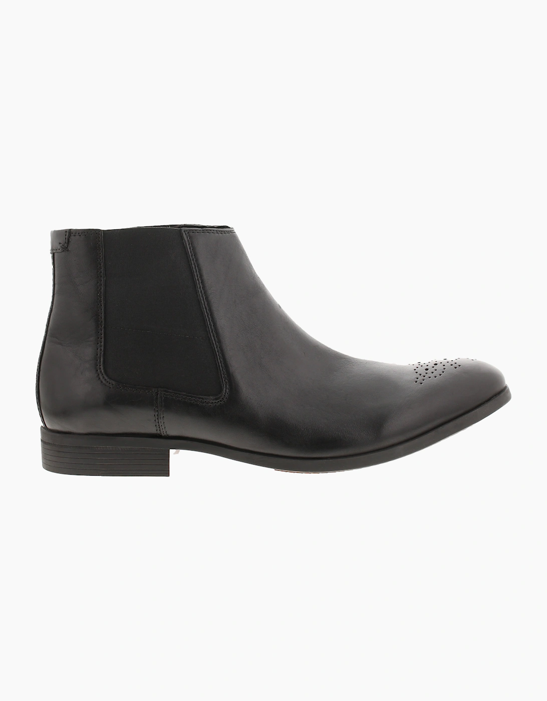 Clarks Mens Smart Boots Gilmore Chelsea Black Leather Pull On UK Size