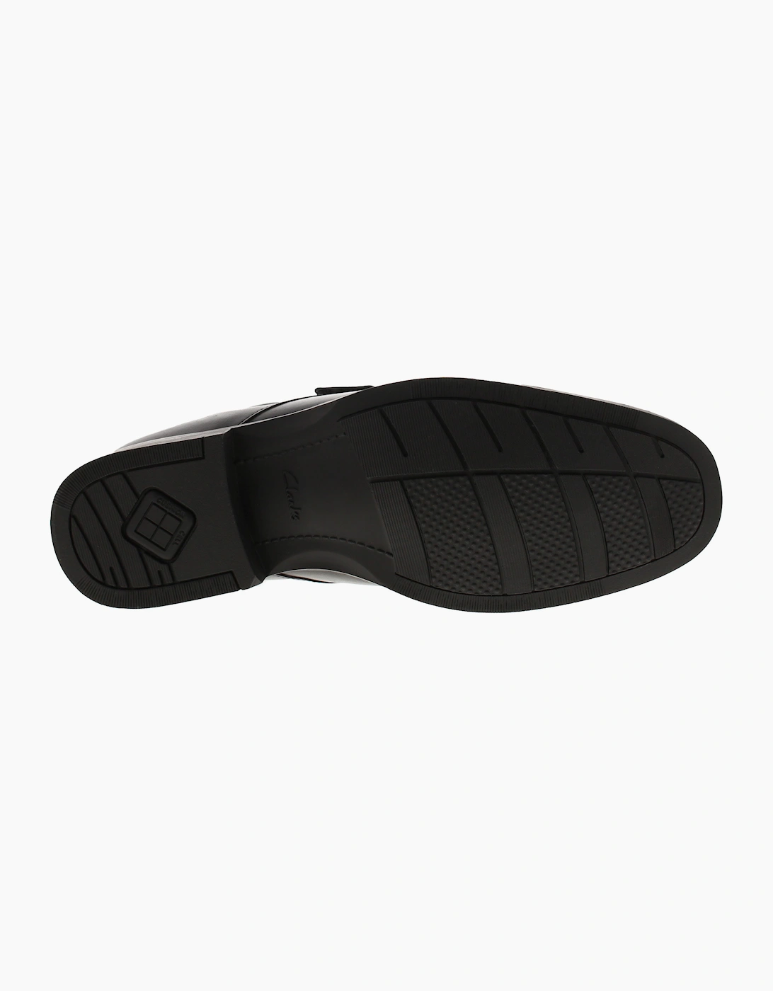Clarks Mens Smart Shoes Huckley Roll Black Leather Touch Fastening Slip On UK Si