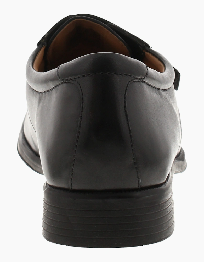 Clarks Mens Smart Shoes Huckley Roll Black Leather Touch Fastening Slip On UK Si