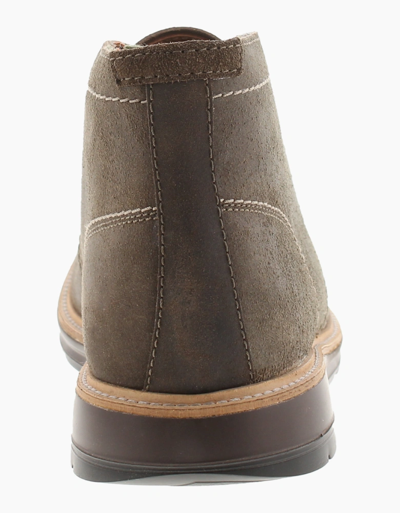 Clarks Mens Chukka Boots Chantry Mid Grey Waxy Suede Lace Up grey UK Size