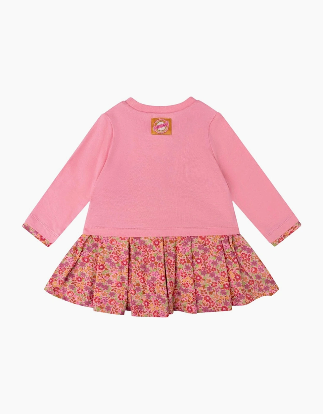 Girls Pink Floral Jersey Dress