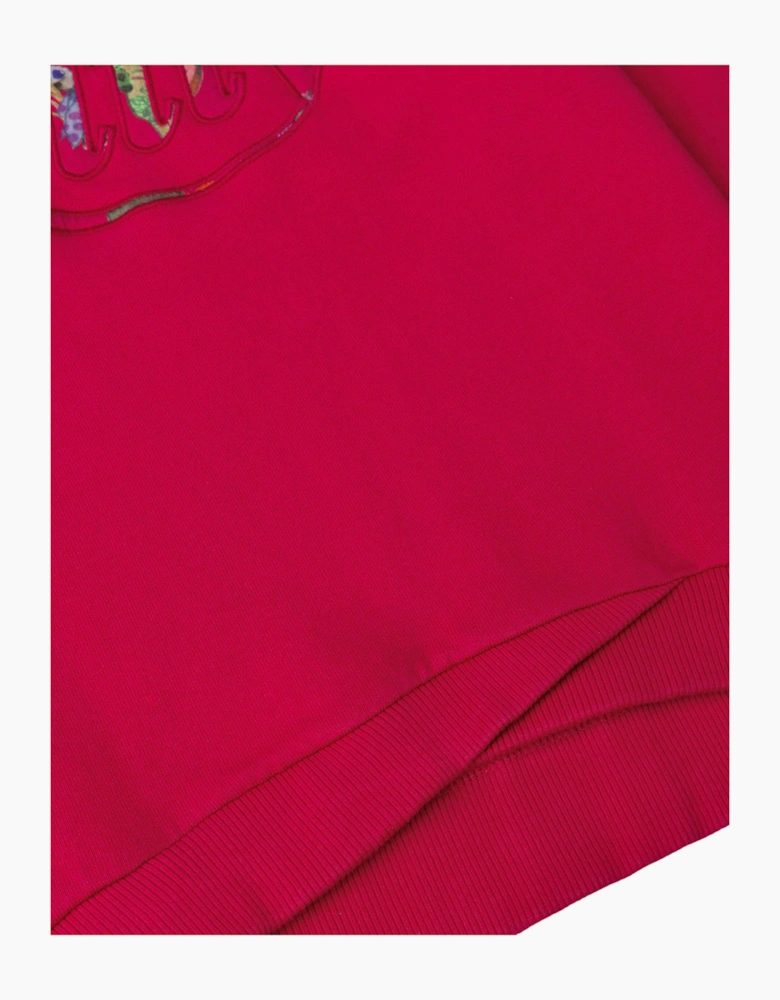 Girls Fuchsia Pink Logo Sweatshirt