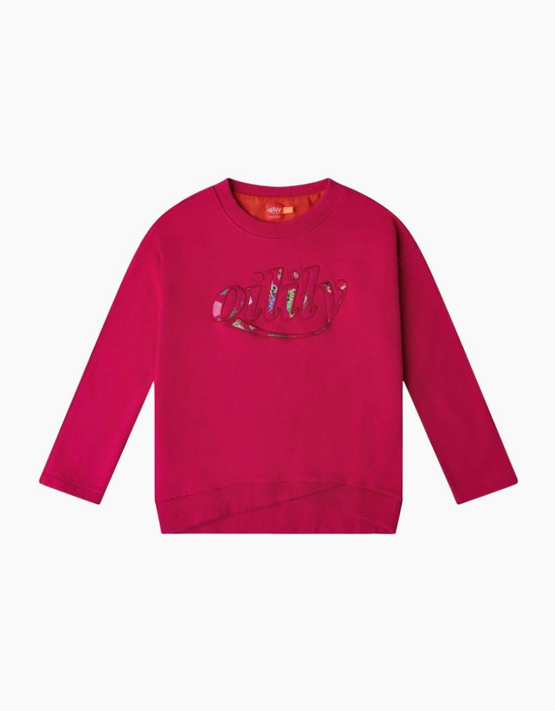 Girls Fuchsia Pink Logo Sweatshirt