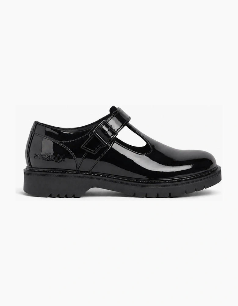 FINLEY T-BAR Girls School Shoes Black