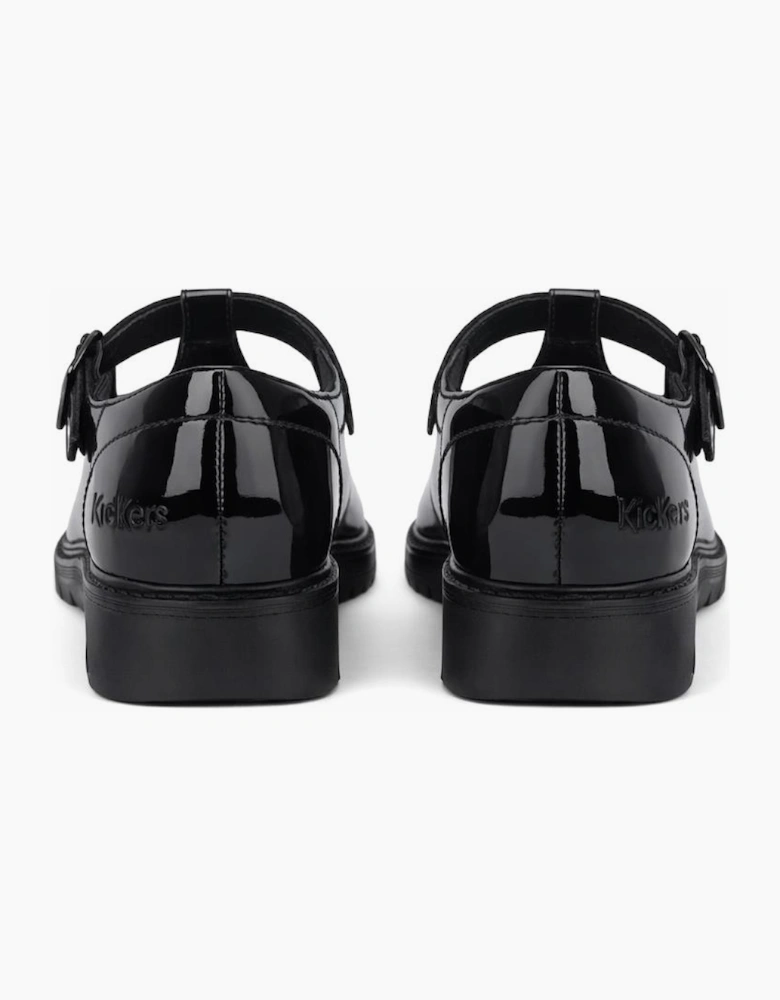 FINLEY T-BAR Girls School Shoes Black