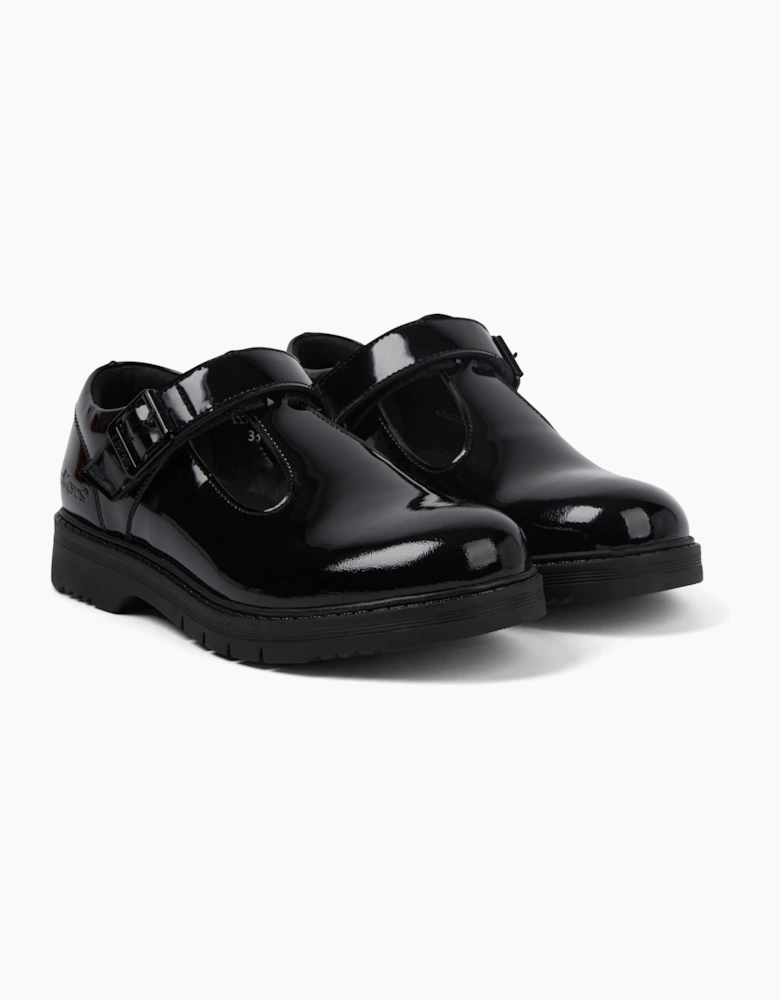 FINLEY T-BAR Girls School Shoes Black