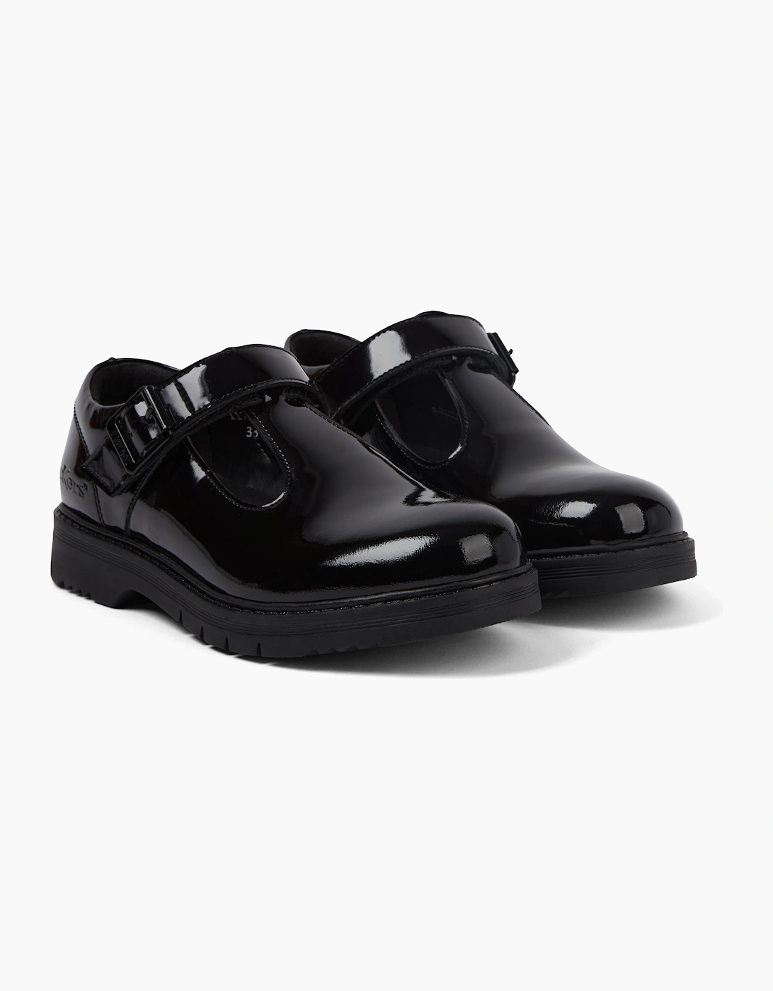 FINLEY T-BAR Girls School Shoes Black
