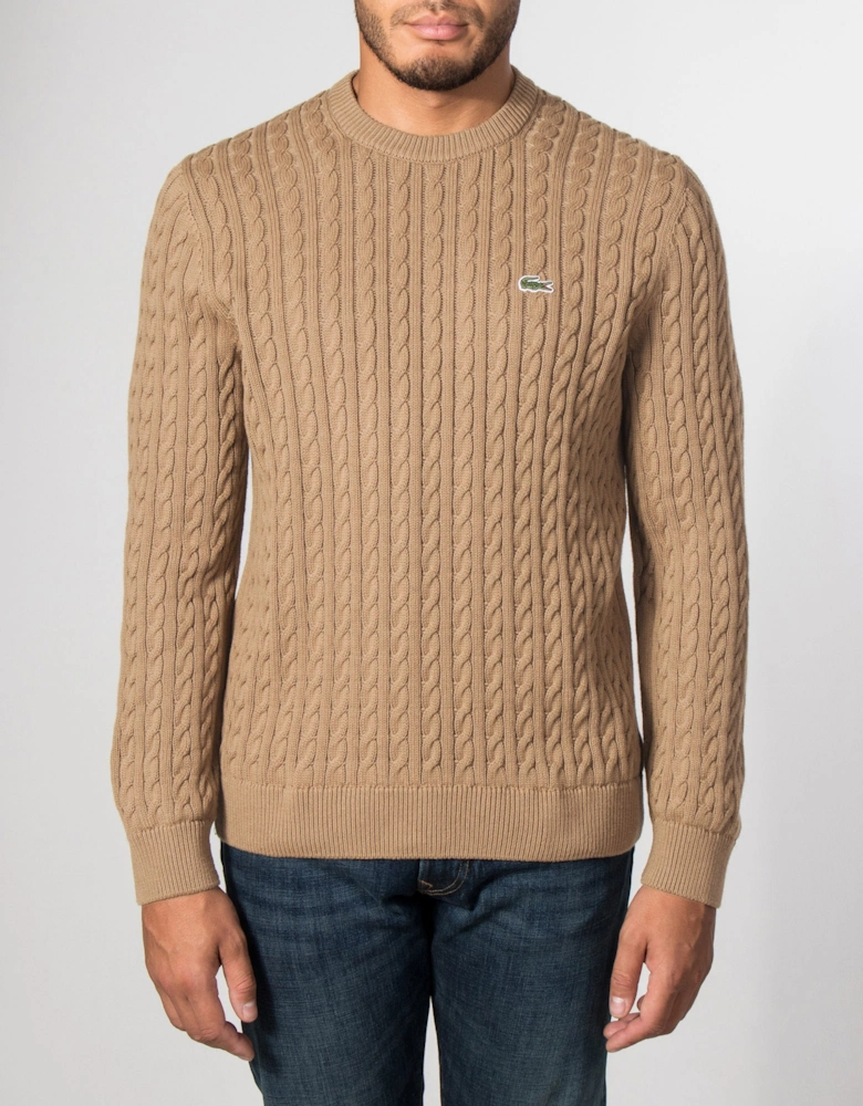 Regular Fit Cable Knitted Jumper