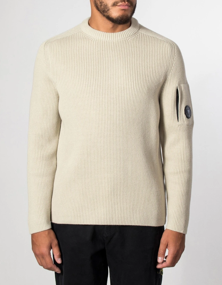 Full Rib Cotton Crewneck Lens Jumper