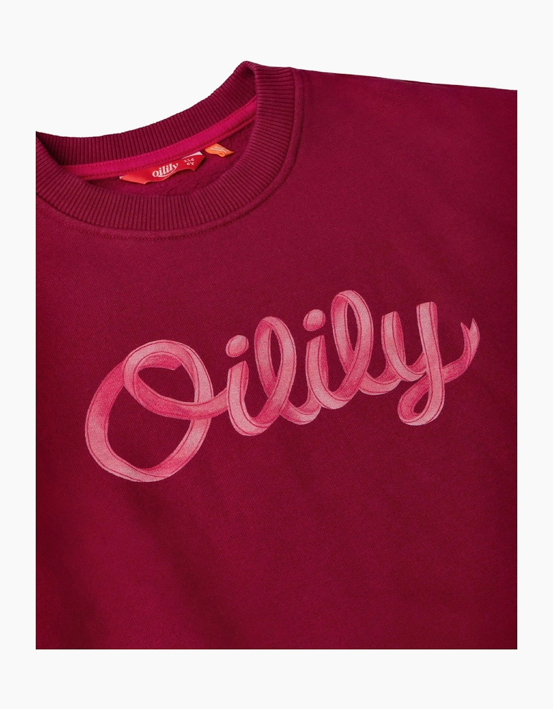 Girls Burgundy Pink Logo Sweatshirt
