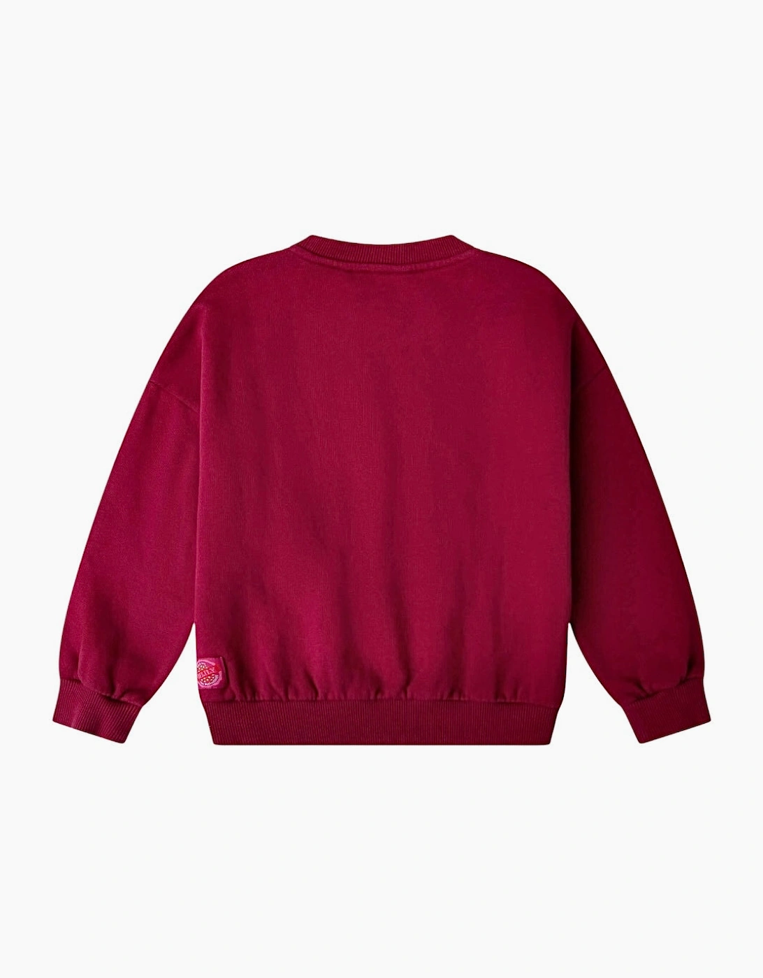 Girls Burgundy Pink Logo Sweatshirt