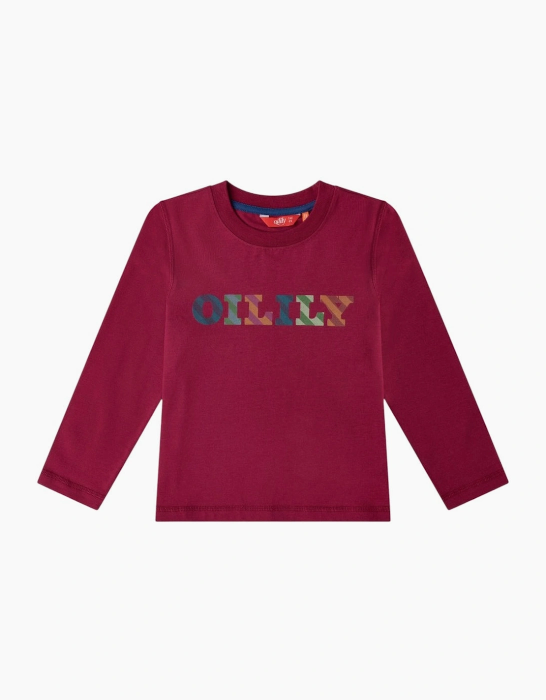Boys Burgundy Multicoloured Logo Top
