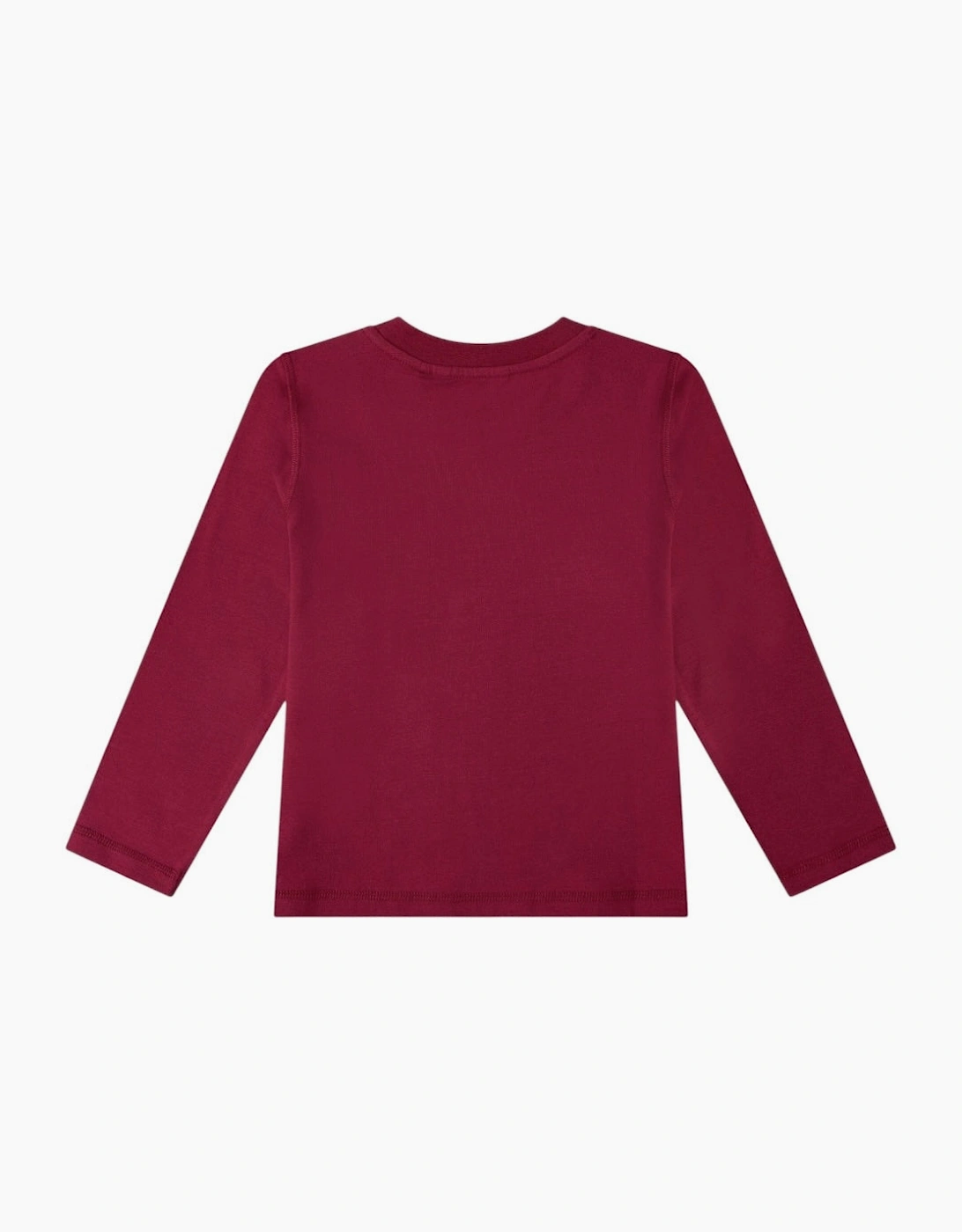 Boys Burgundy Multicoloured Logo Top