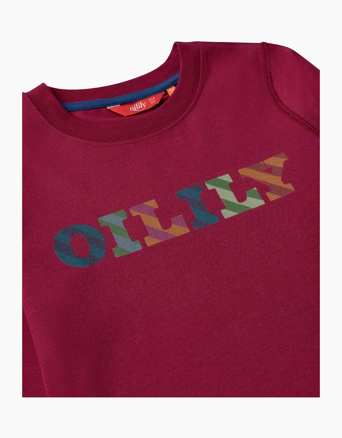 Boys Burgundy Multicoloured Logo Top