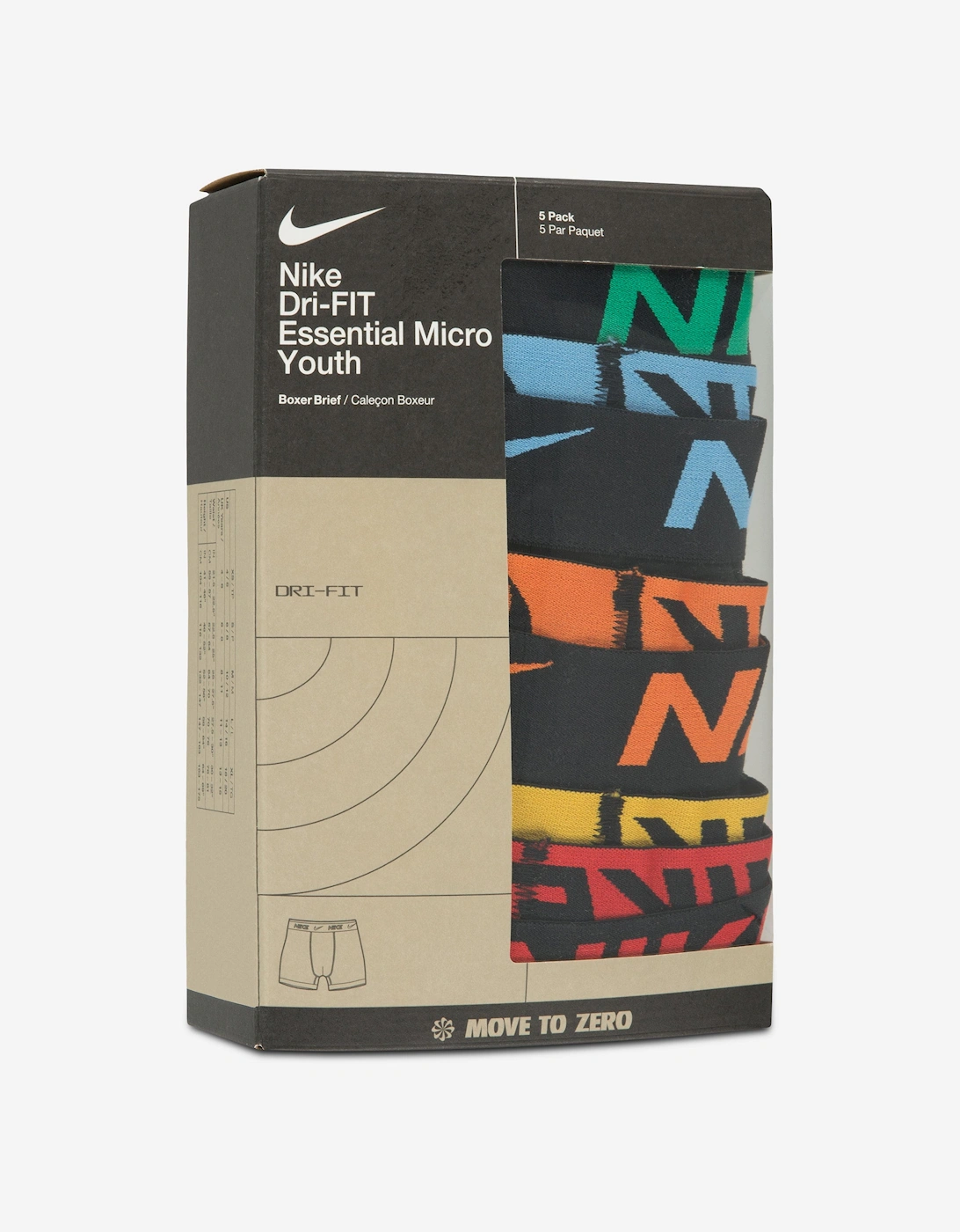 Nike Boys 5 Pack Colour Pop Boxer Shorts Set in Black