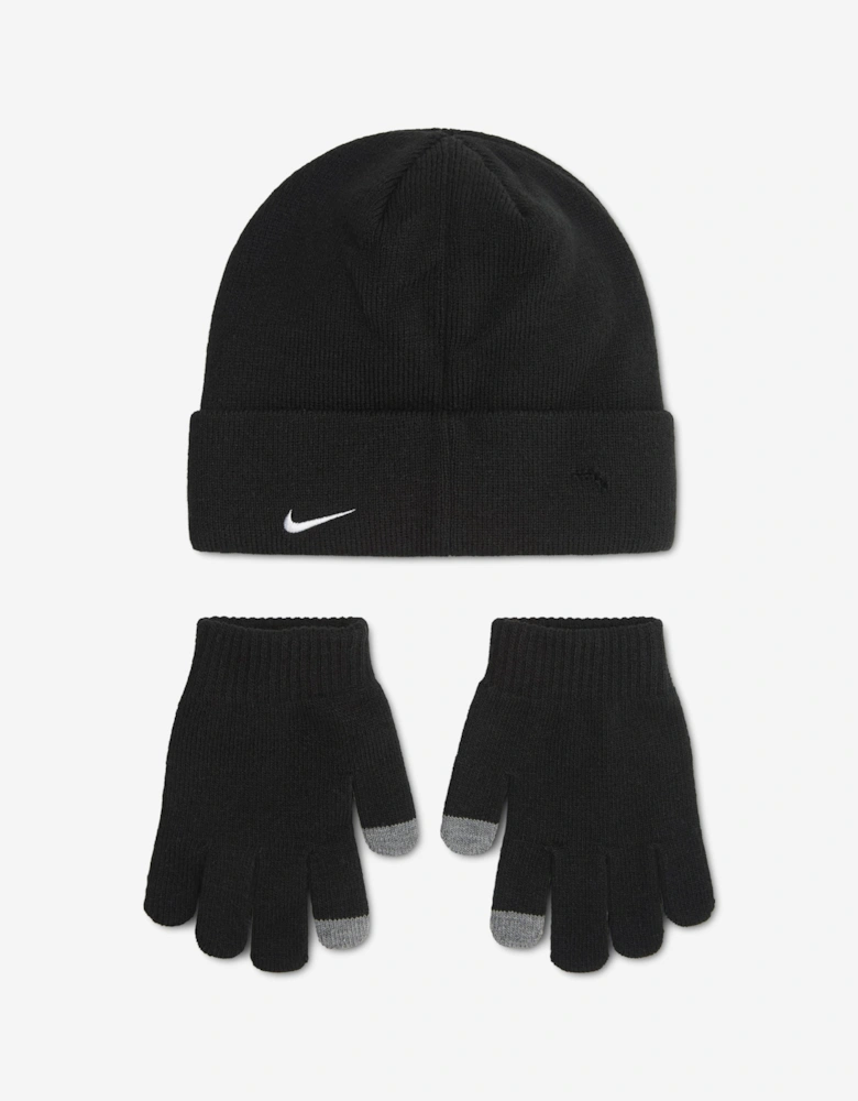 Nike Kids ACG Core Peak Beanie Set in Black