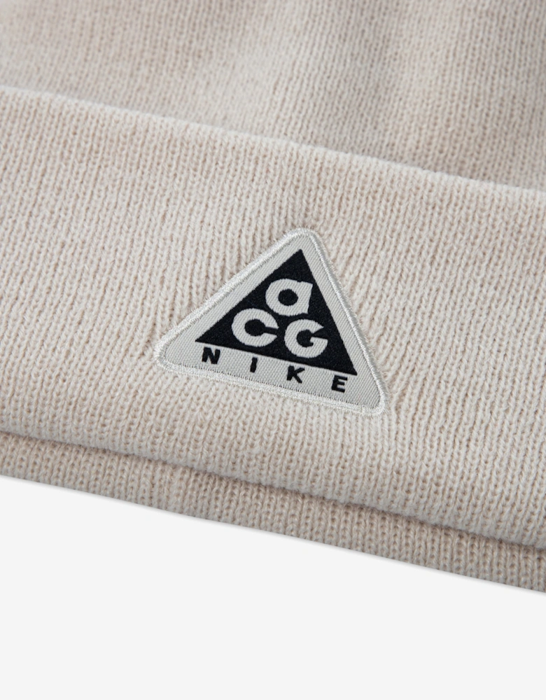 Nike Kids ACG Core Peak Beanie Set in Beige