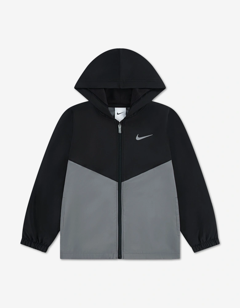 Nike Boys Full Zip Woven Tracksuit in Black