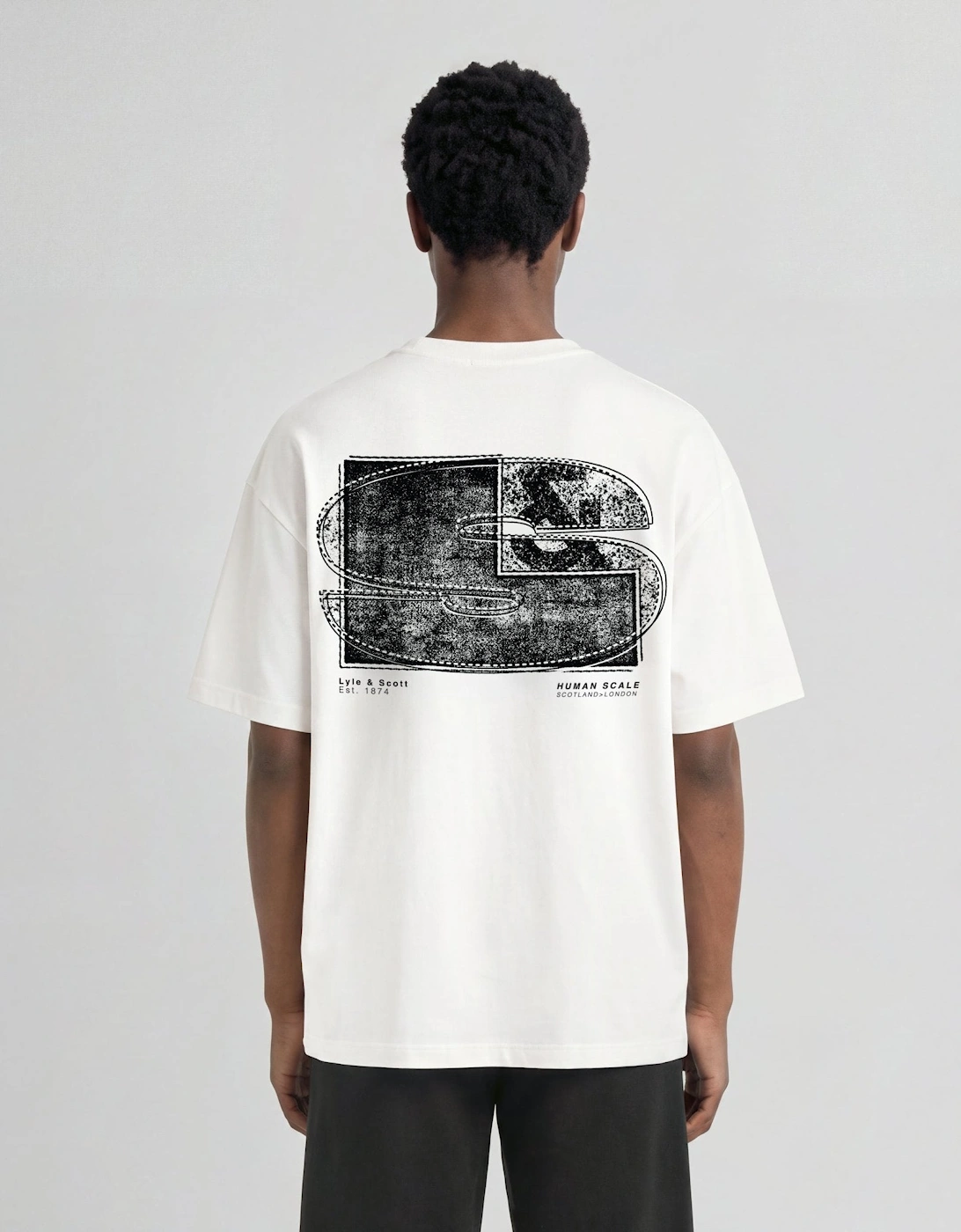 Half Tone Monogram Graphic T-Shirt