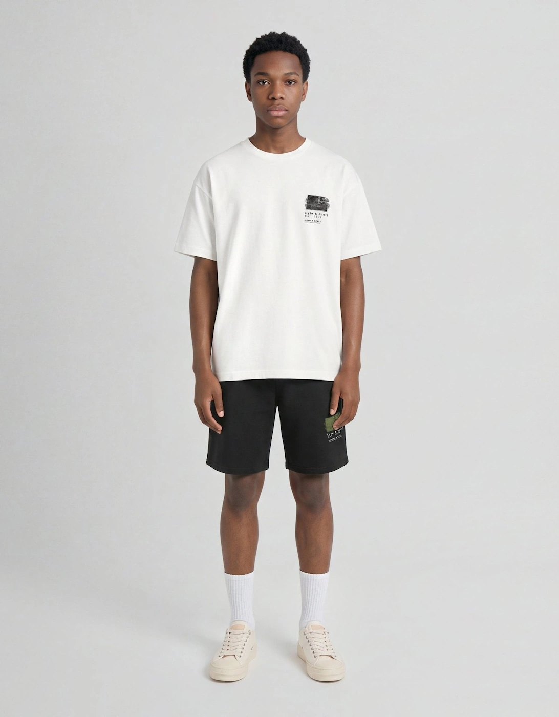 Half Tone Monogram Graphic T-Shirt