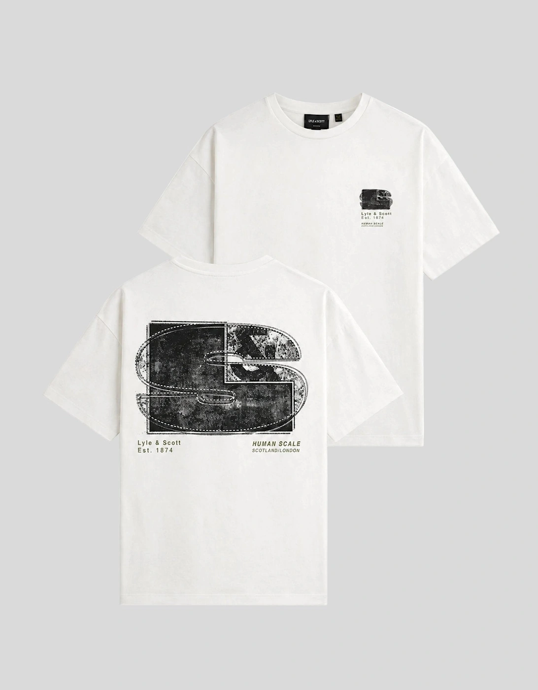 Half Tone Monogram Graphic T-Shirt
