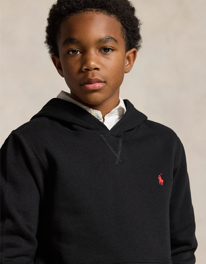 Ralph Lauren Boys Logo Hoodie in Black