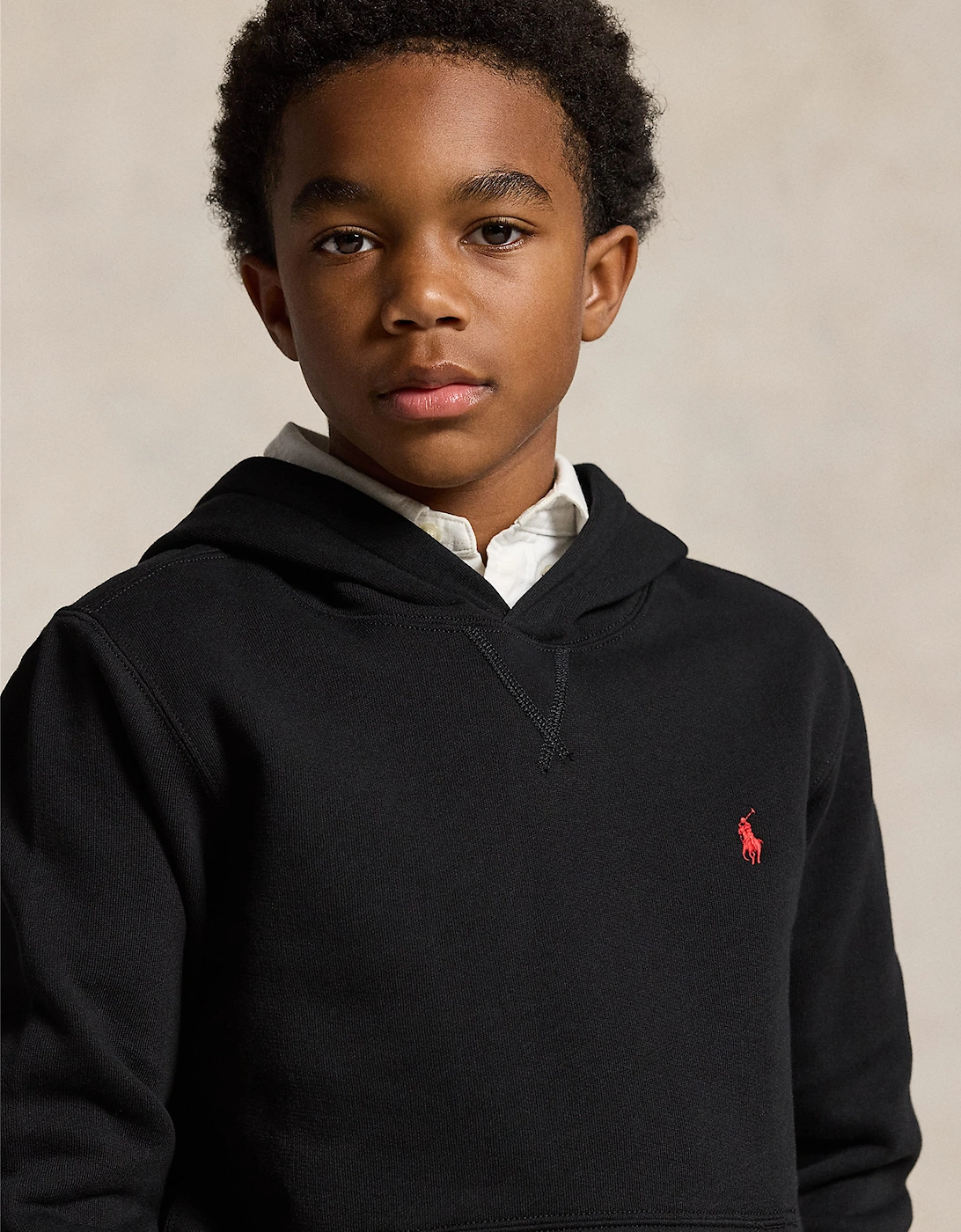 Ralph Lauren Boys Logo Hoodie in Black