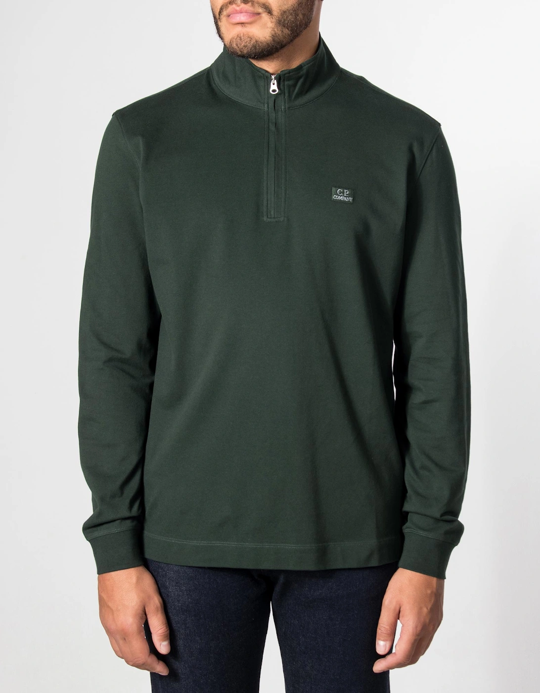 Stretch Piquet Quarter Zip Sweatshirt