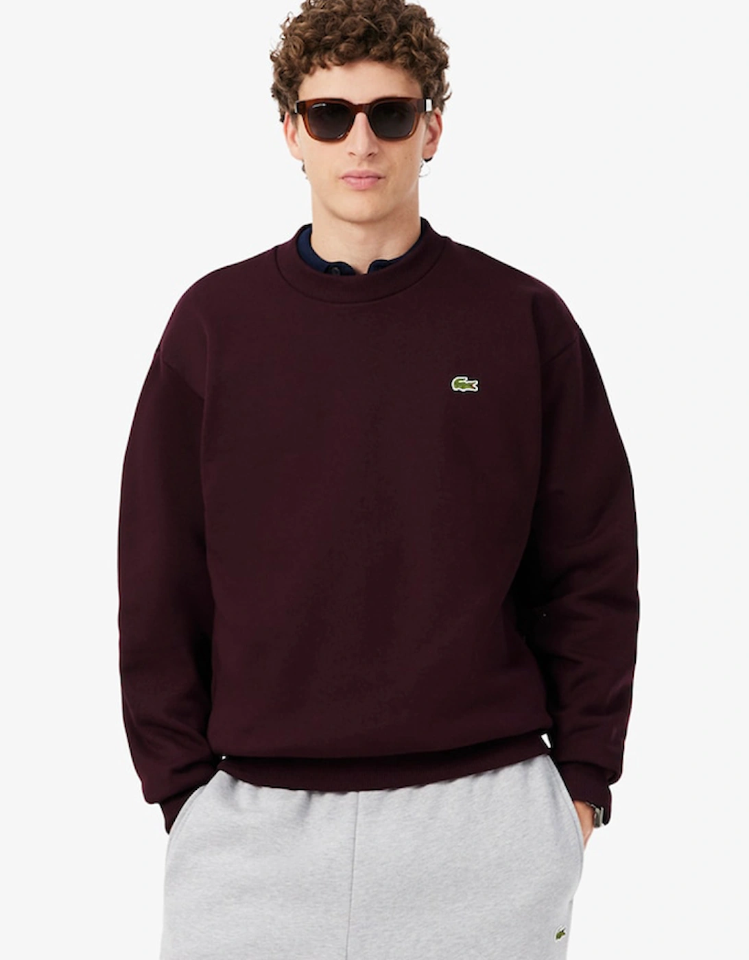 Lacoste Cotton Fleece Crew Neck Sweatshirt