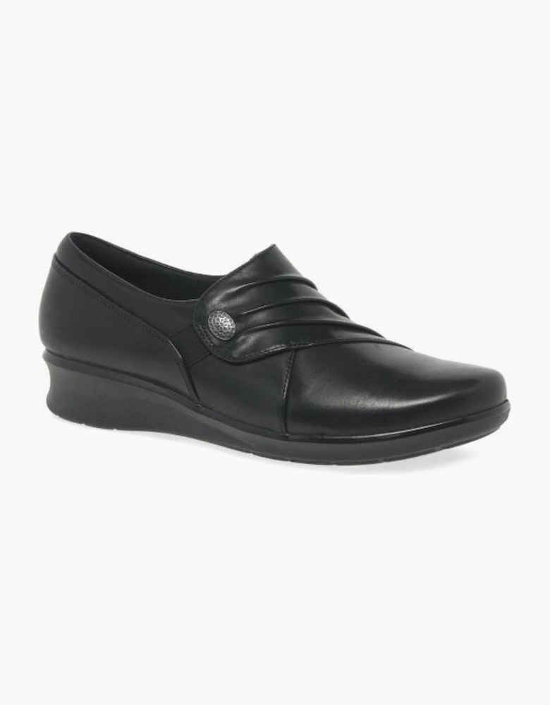 Clarks ladies Hope Roxanne in black leather