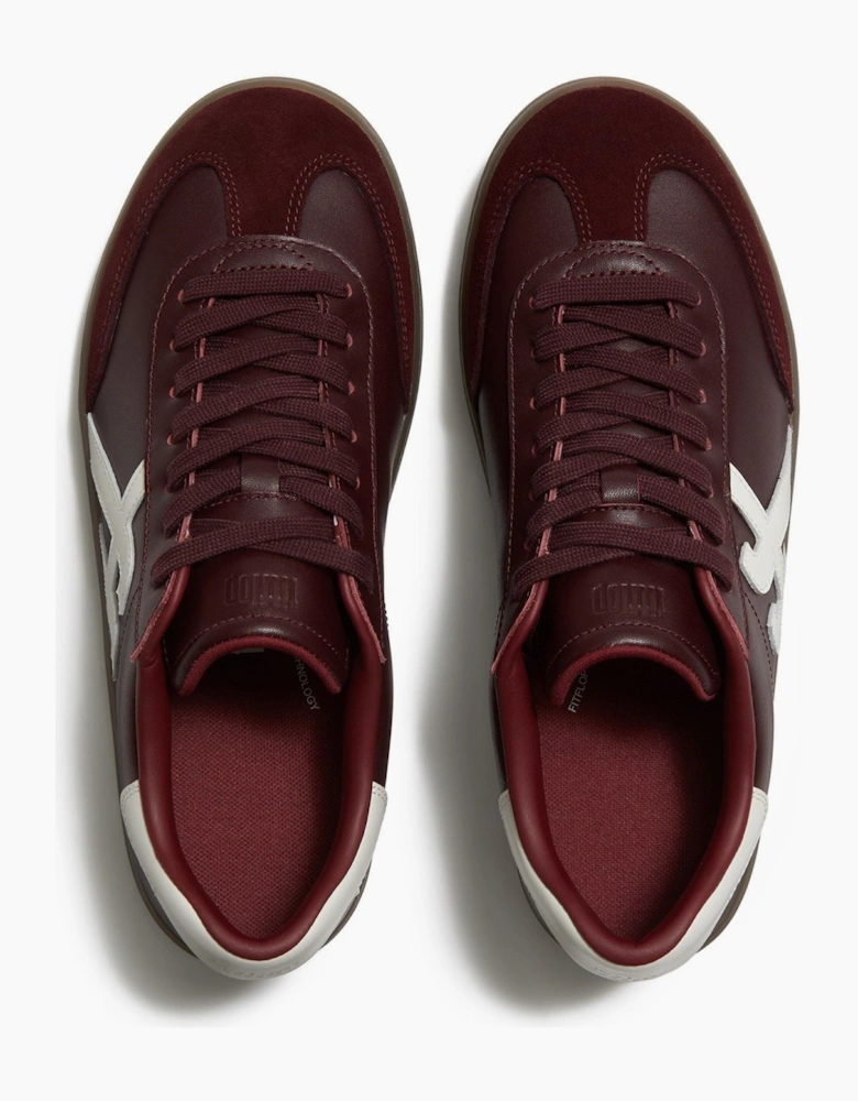 Fitflop The Dash T-Toe Leather Women's Dark Merlot/Urban White Trainers