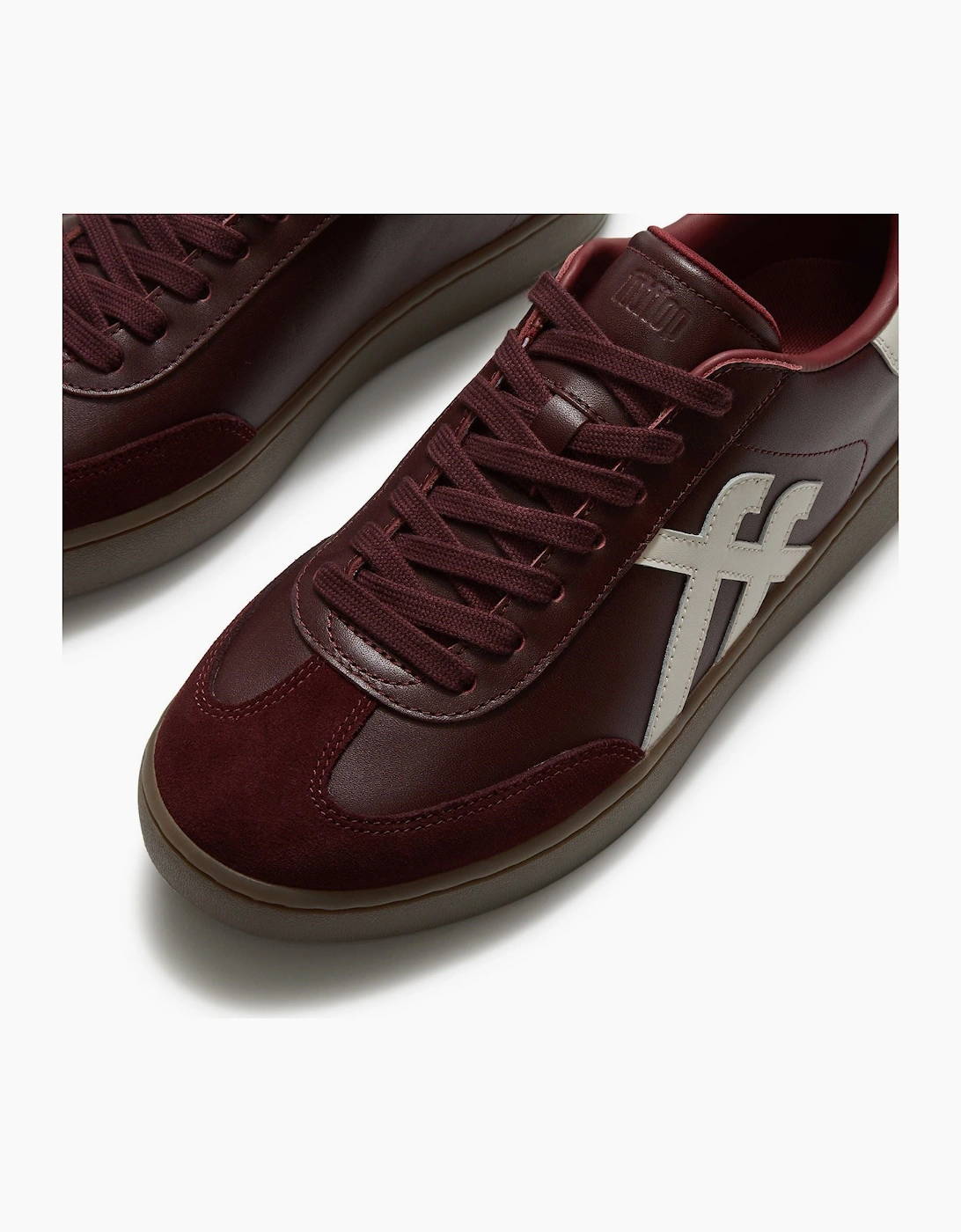 Fitflop The Dash T-Toe Leather Women's Dark Merlot/Urban White Trainers