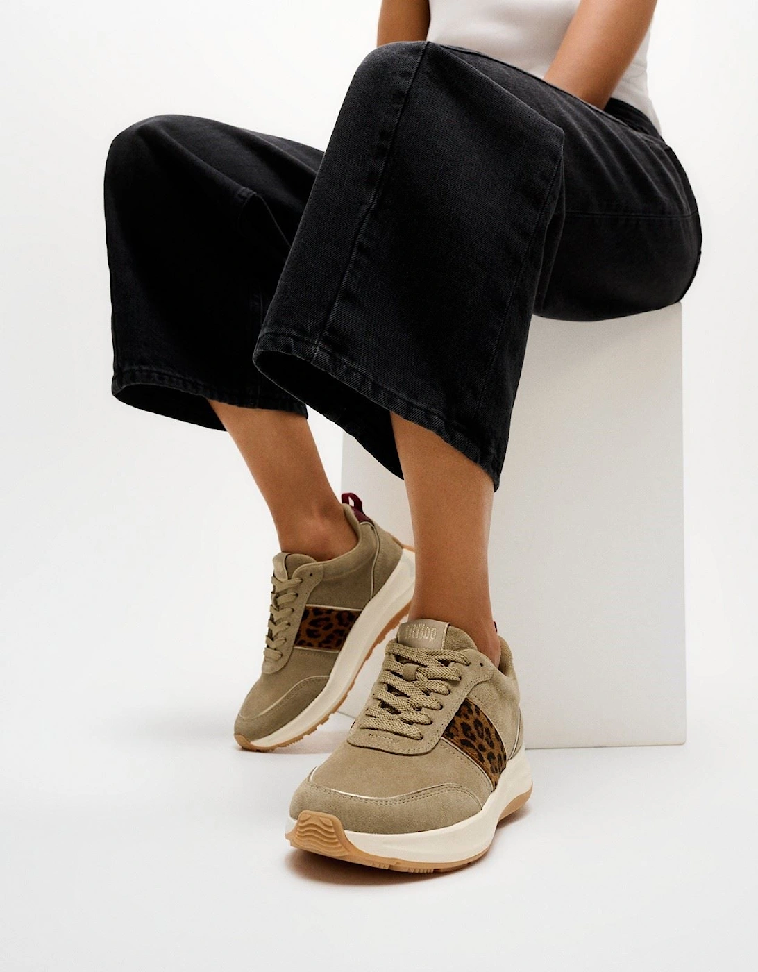 Fitflop F-Mode Flow Suede Women's Cappuccino Trainers