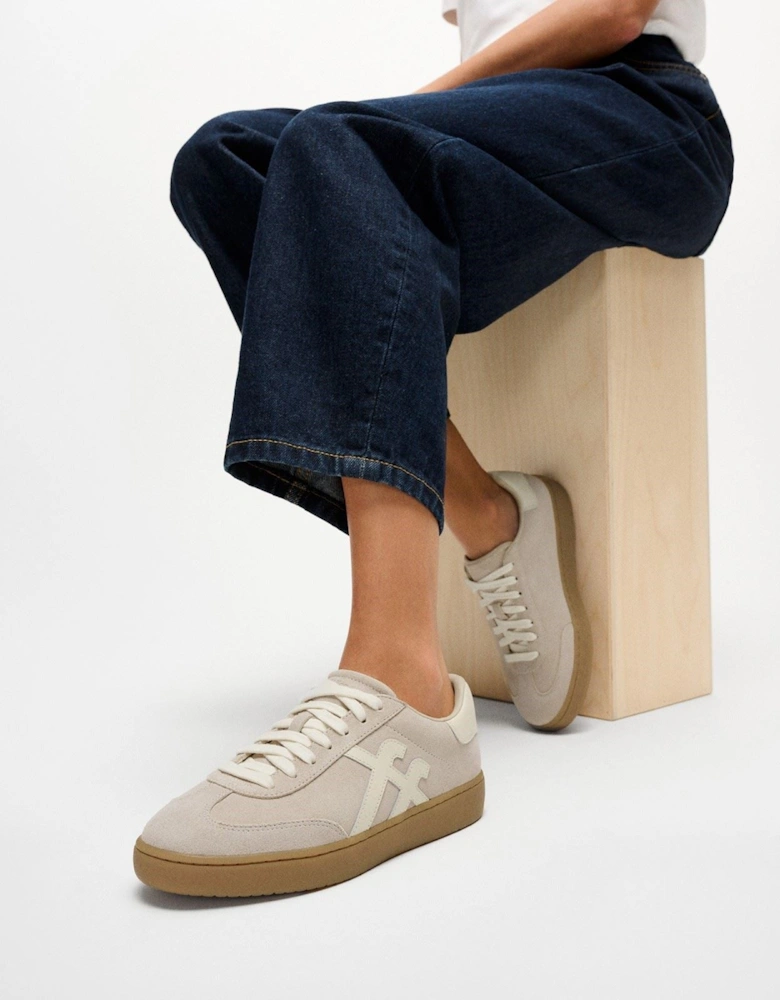 Fitflop The Dash T-Toe Suede Women's Hazy Taupe/Cream Trainers