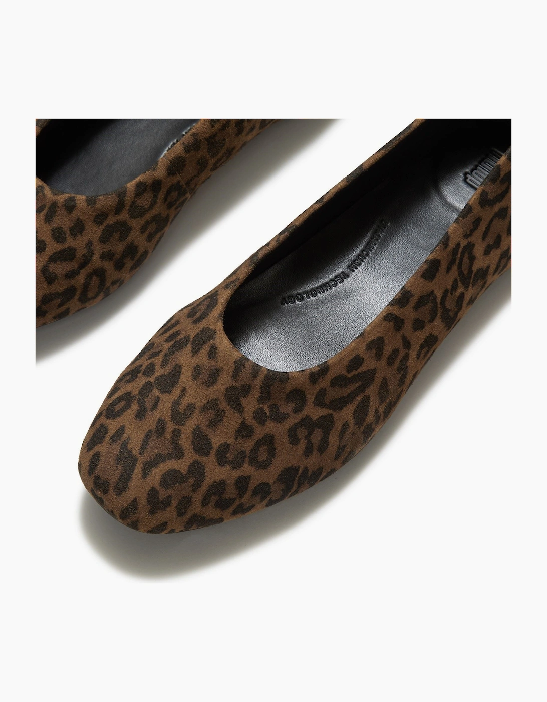 Fitflop Delicato Ballerina Suede Women's Tan/Black Flats