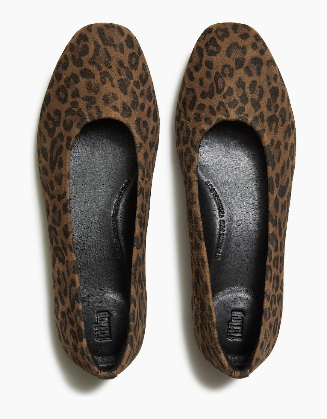 Fitflop Delicato Ballerina Suede Women's Tan/Black Flats